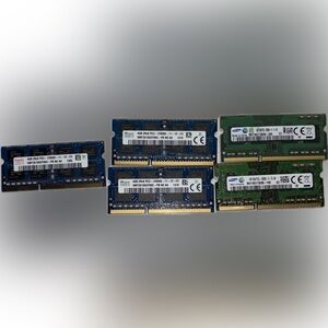 20GB DDR3 Laptop RAM Lot – 5x 4GB PC3-12800 (Hynix & Samsung)